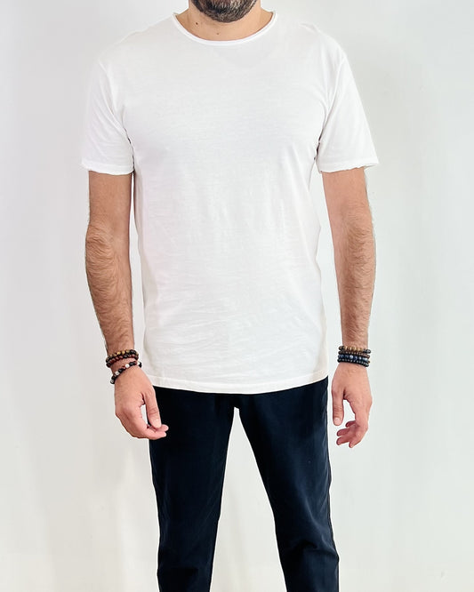 MEN T-shirt Basic Coton Blanc