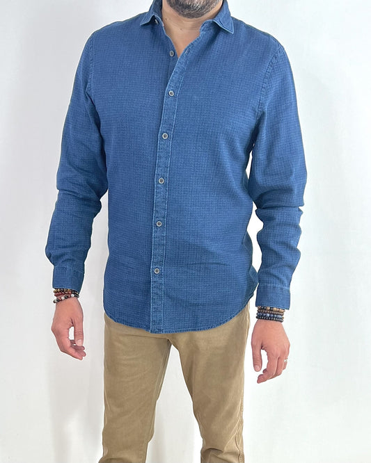 MEN Chemise Mika Bleu Jeans