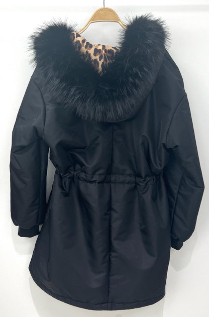 Parka Kenza Noir/Leo