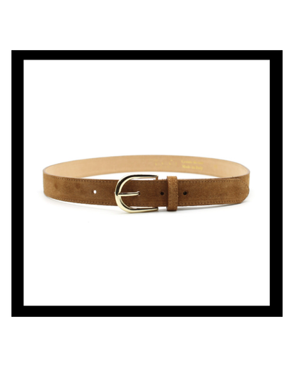 Ceinture Cuir Daim Camel