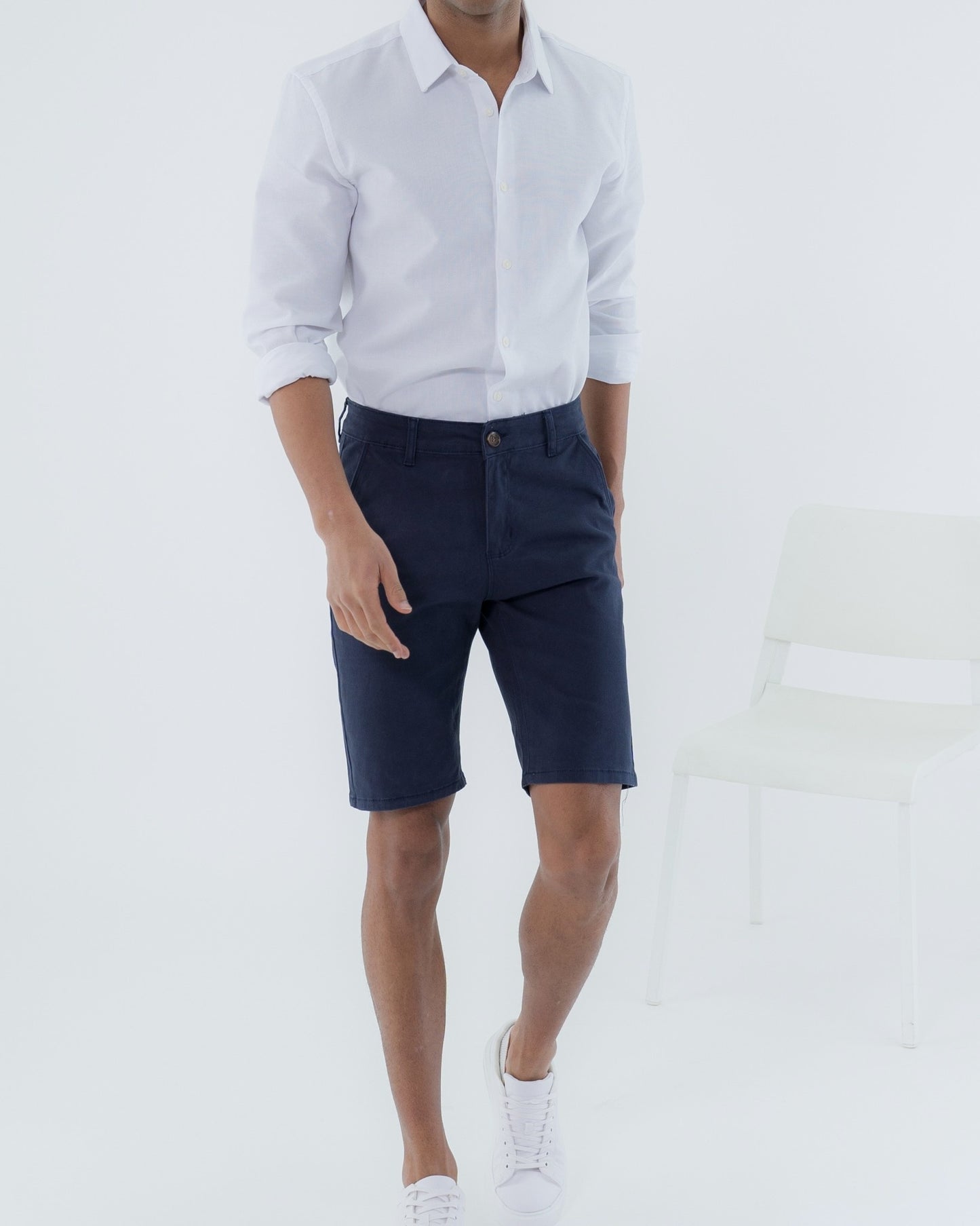 MEN Chino Shorts 10 Navy Blue