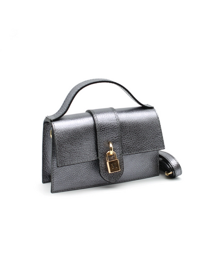 SAC CUIR VENISE SILVER GUN