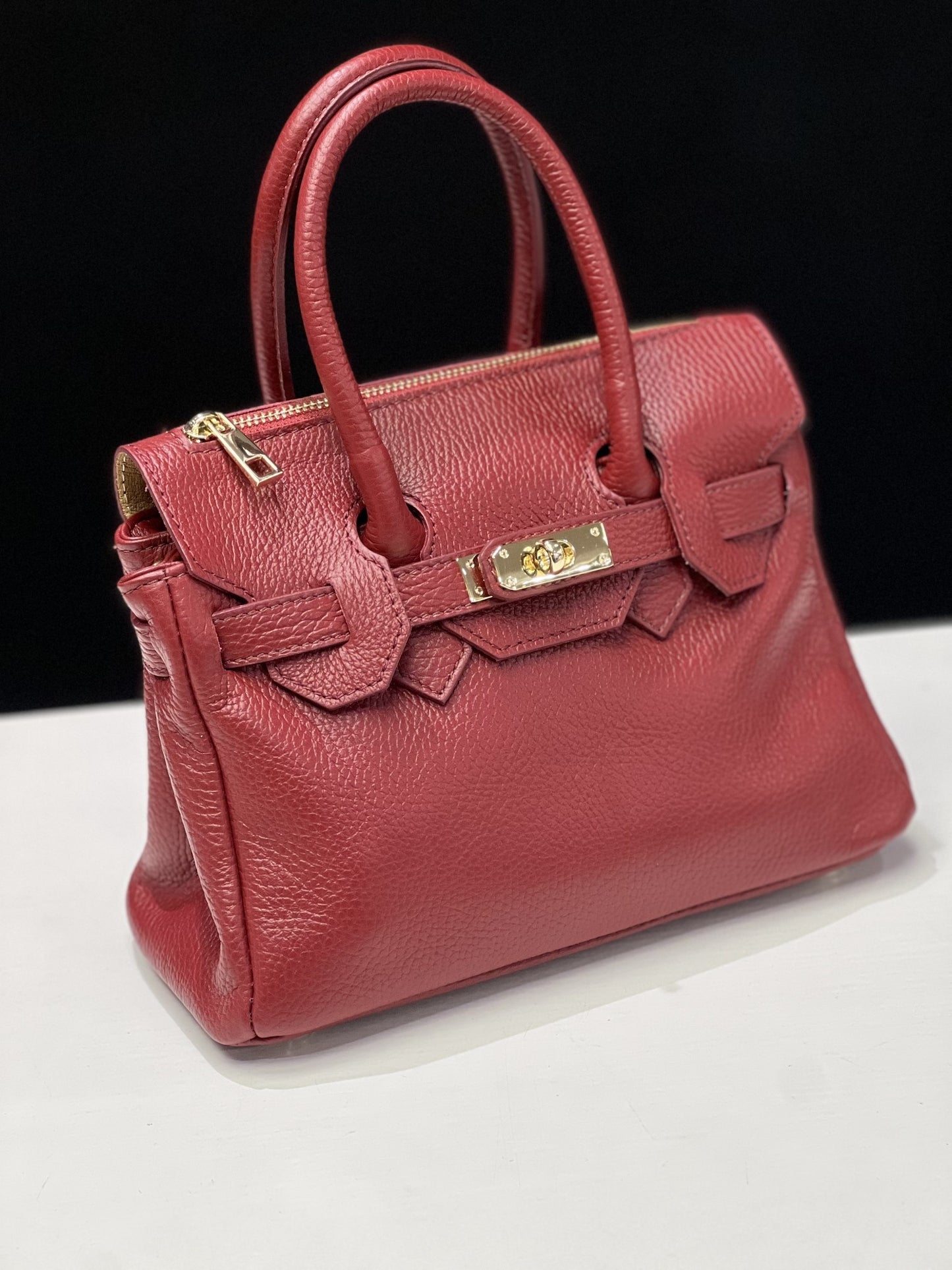 SAC CUIR GLORIA BORDEAUX