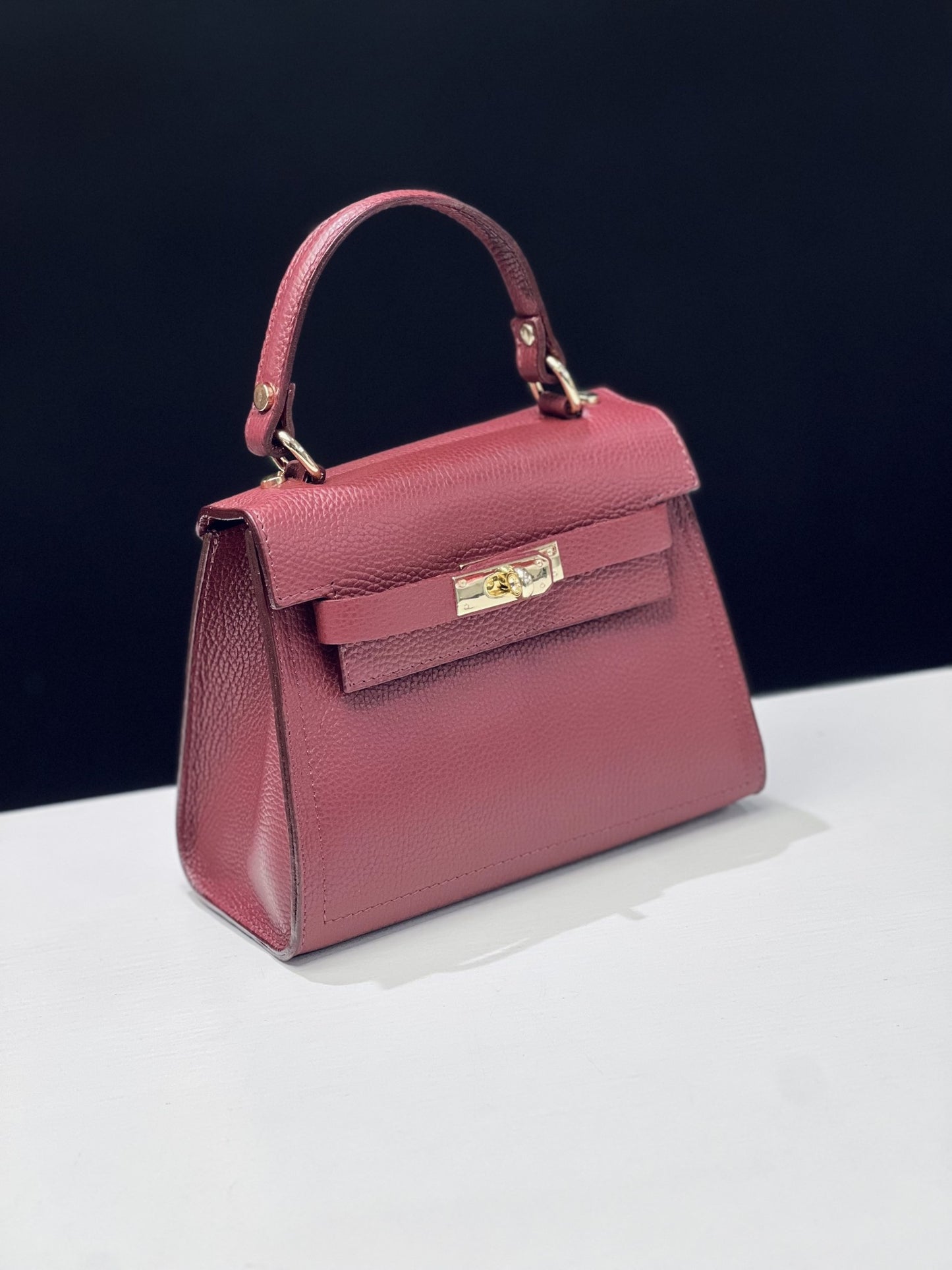 SAC CUIR ANNA BURGUNDY