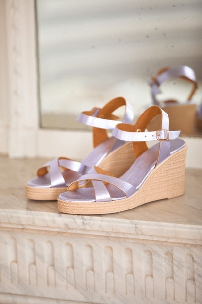 Carla Leather Sandals Lilac