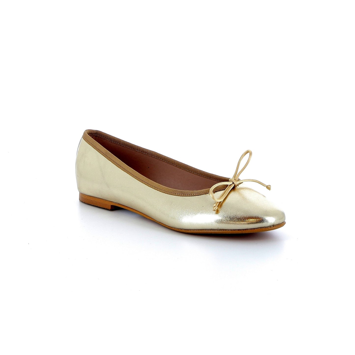 GIULIA BALLERINA VITELO LIGHT GOLD