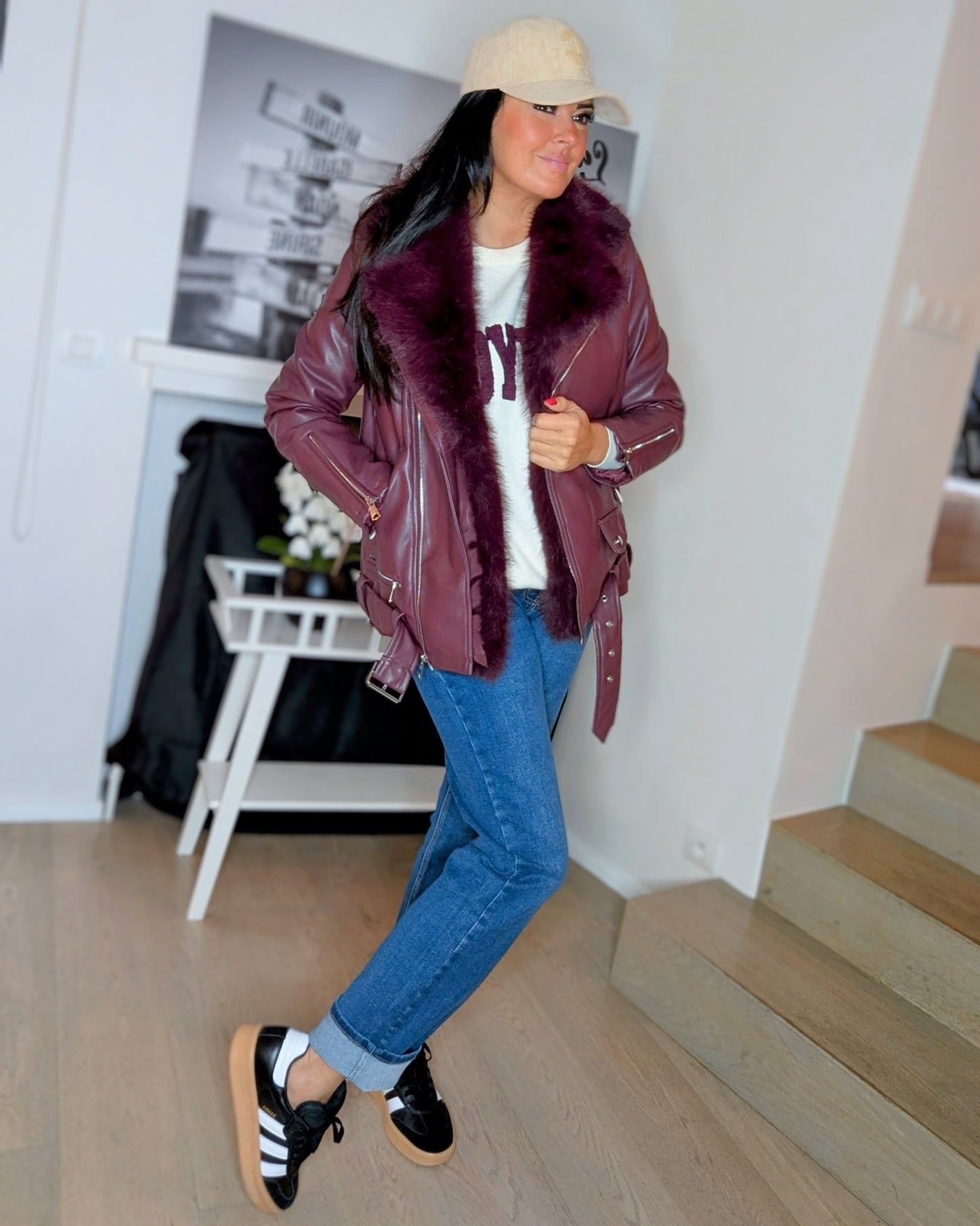 Veste Bombardier Burgundy