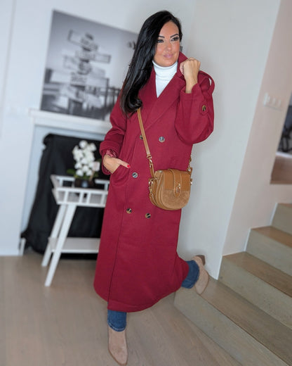 Rosy Bordeaux Coat