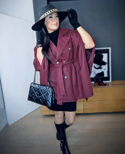 Manteau Cape Bordeaux TU